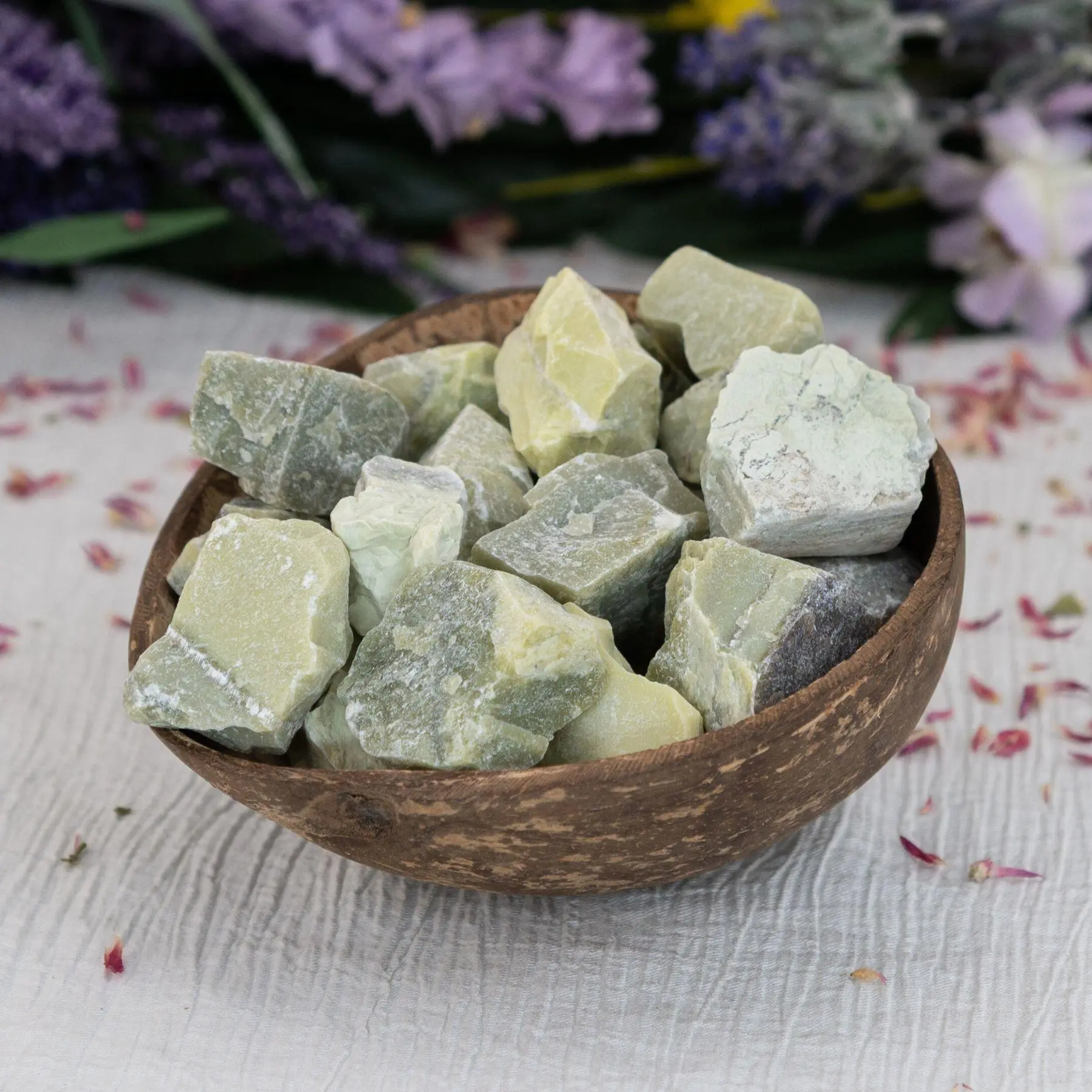 Down To Earth Serpentine Raw Stones 1.5"-2" for Crystal Healing & Chakra Cleansing Earth Element Energy Boost