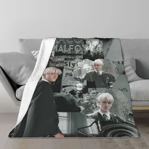 Soft Flannel Fleece Blanket, Draco Malfoy Plush Throw Blankets for Couch Sofa Bed Traveling 80"x60" Father's Day Thanksgiving Valentine's Day holiday gifts for family and children