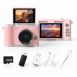 Instant Pocket-Sized Digital Point & Shoot Camera with 64GB Card, Wrist Strap, Self-Timer, Anti-Shake, Multiple Filters, Capture-Ready for Daily Vlogging/Photography, Ideal Mini Gift for Teens & Adults #SummerVibes