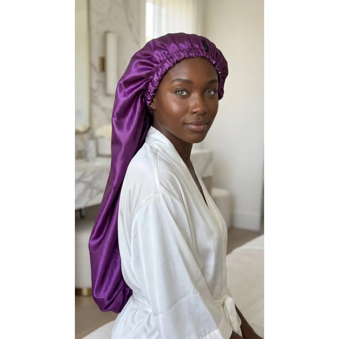 The Sheena Silk Reversible Bonnet — 100% Mulberry Silk Double-Sided Sleep Bonnet for Natural Hair, Locs & Braids