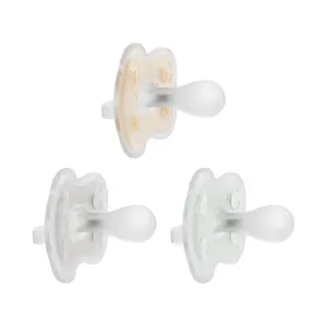 Advantage One-Piece Silicone Baby Pacifier, Fully Symmetrical Soother, Coral/Light Pink/Pink, 6-18m, BPA Free, 3 Pack