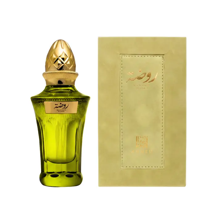 Ahmed Al Maghribi Rawdha Unisex Oriental Woody Eau De Parfum Spray - Single Bottle, Complex Oud & Saffron Blend, Long-Lasting, 50ml (1.7 oz)