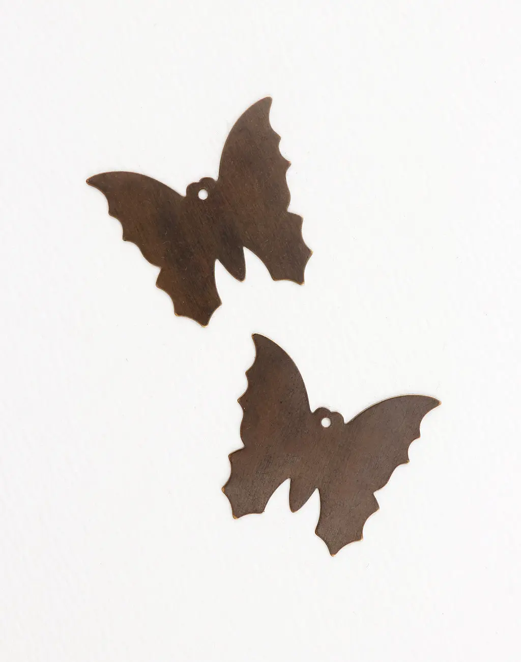 Unisex Solid Brass Monarch Butterfly Stamping Set - 34x32mm, 2pcs, for Nature Craft DIY Woodwork Projects