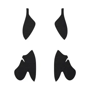 PlayVital Anti-Skid Sweat-Absorbent Controller Grip skin for ps5 Edge Wireless Controller, Anti Sweat Protector - Black & Passion Red