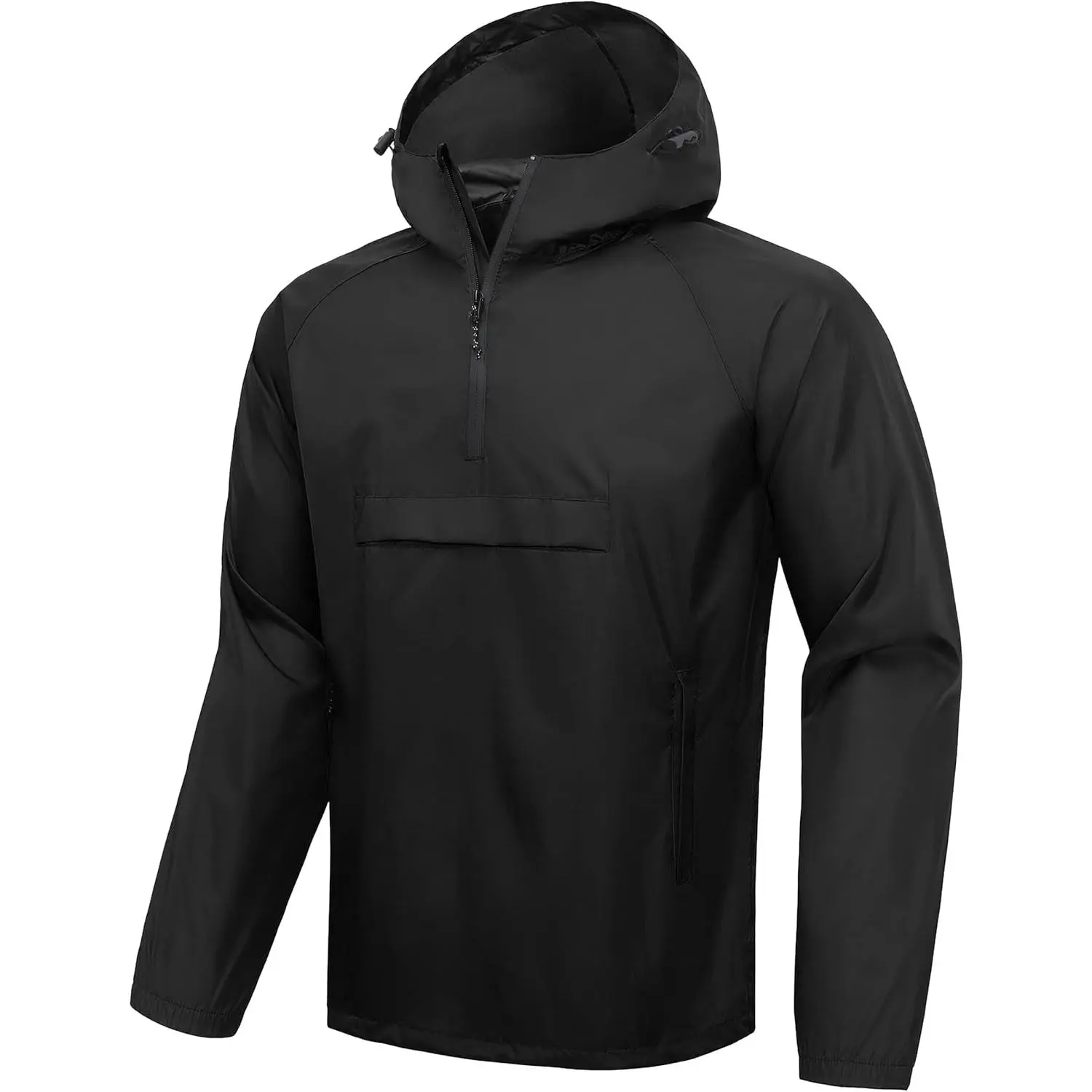 Men's Rain Jacket, Lightweight Nylon Pullover Windbreaker, Waterproof & Seam-Taped with Adjustable Hood and Elastic Cuffs for Golf/Hiking, Adjustable Multi-Function Men's Lightweight Jackets, Adventure Men's Lightweight Jackets