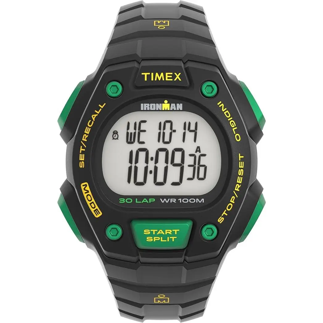 Timex Ironman 40mm Black Resin Mens Watch TW5M59000, Casual Round Dial, Athletic Use
