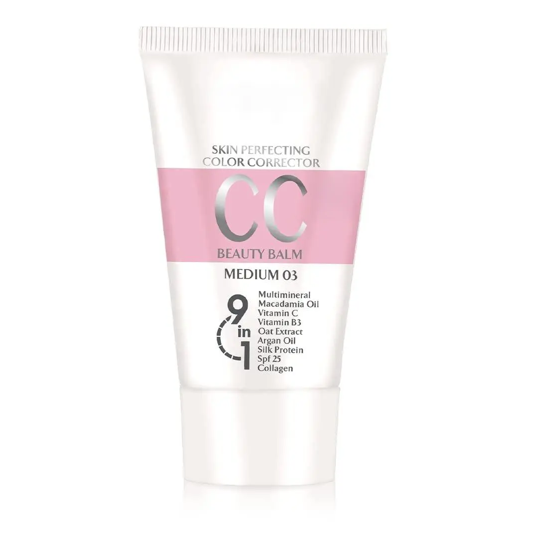 FARMASi CC Color Control Cream, Natural and Flawless Finish, Enriched Formula with Multimineral & Spf 25+, All-Day Hold, All Skin Types, 1.7 fl. oz, Medium