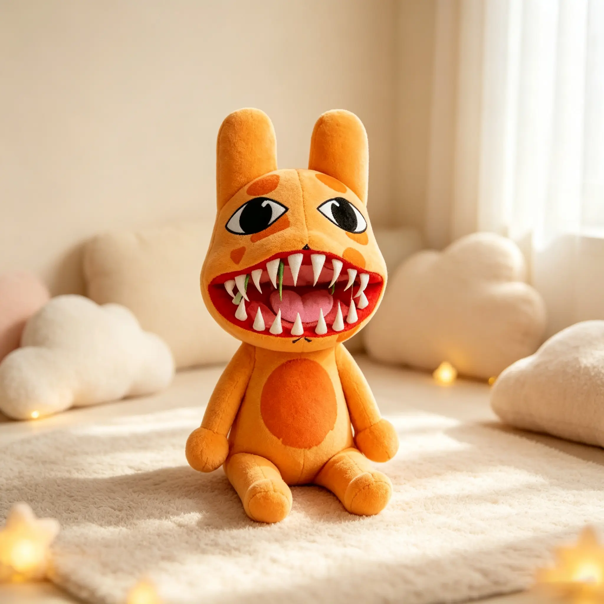 Roblox Animal Hospital Horror Game Plush Set, Soft Stuffed Dolls Including Bandage Green Cat & Sharp Teeth Orange Dog, Cute Spooky Collectible Plushies, Decorative Toy Gift for Game Fans, Kids & Collectors