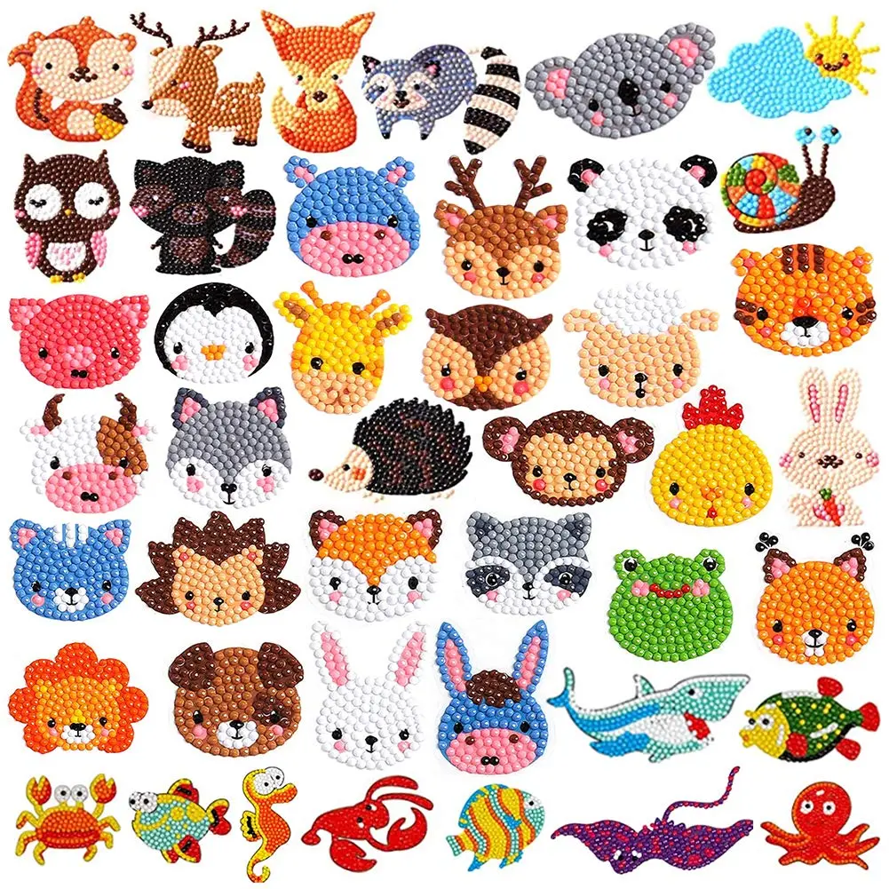 Diamond Art Kits for Kids Boys and Girls Ages 6-8-10-12 Easy to DIY Creative Diamond Art Sticker Craft by Numbers Kits for Kids and Adult Beginners