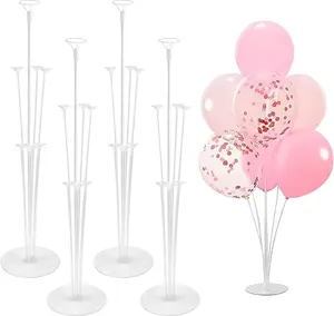 4 Sets Balloon Stand Kits, Balloon Sticks Holder with Base for Table Graduation Birthday Baby Shower Gender Reveal Party Decorations