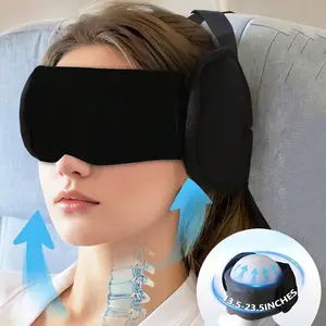 2-piece travel headrest strap set, Relaxation, airplane neck pillow, microbeaded neck pillow, travel headrest, securable to airplane headrest - comfortable adjustable travel pillow, eye mask, easy-to-install headrest support, suitable for airpl