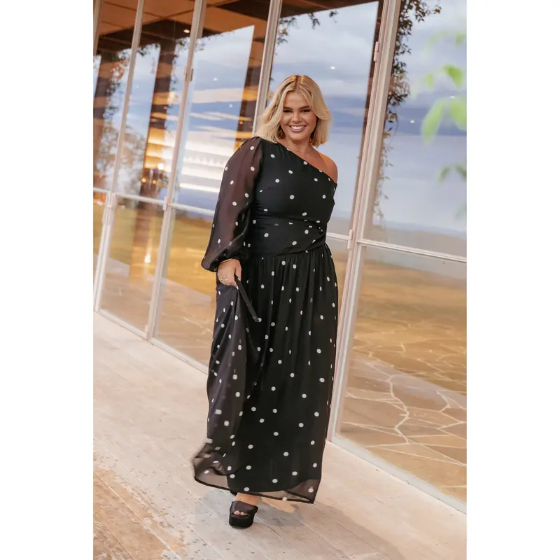 black and white polka dot dress outfit - TikTok Shop