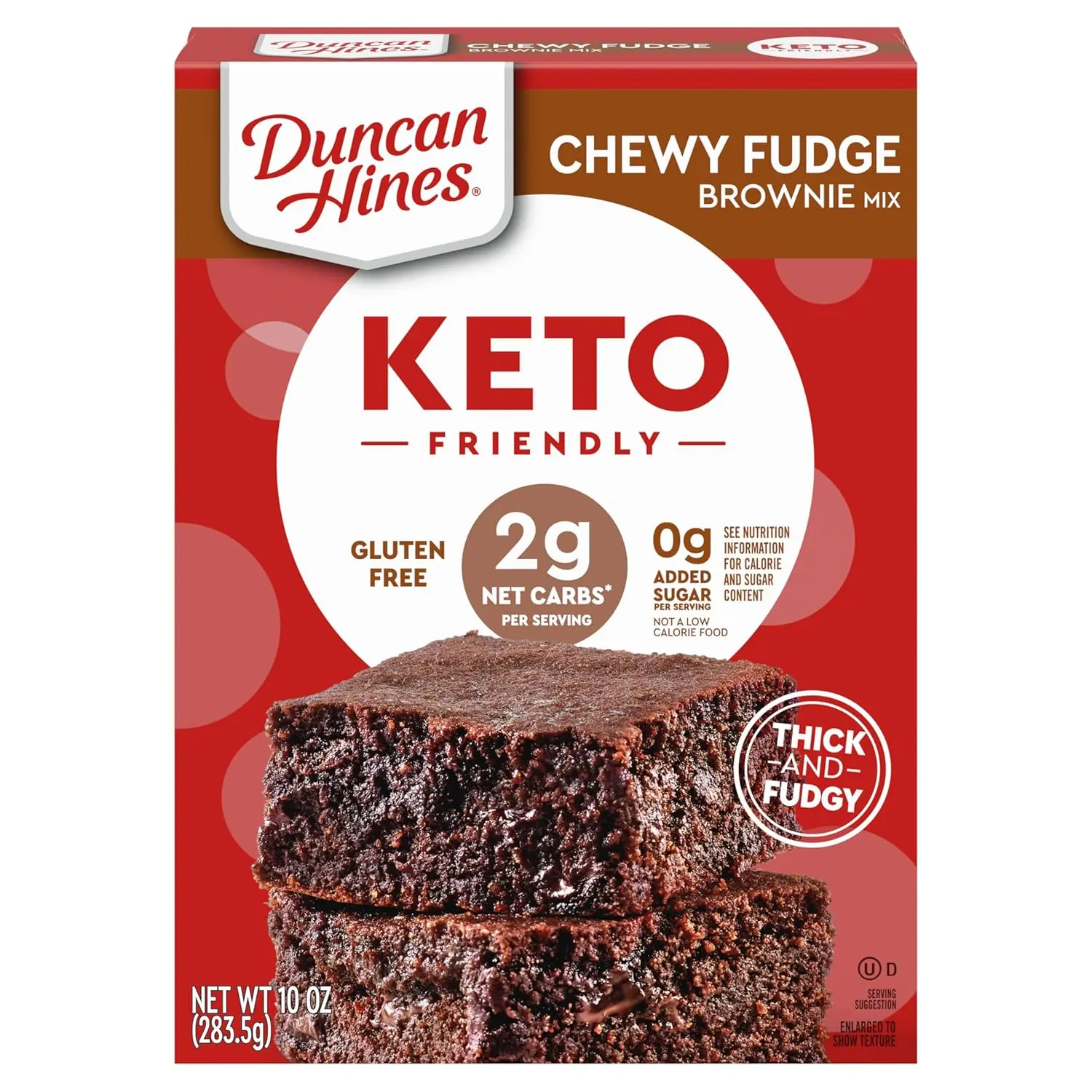 Brownie Mix, Chewy Fudge, Zero Added Sugar, Gluten Free, 10 oz.
