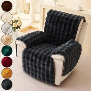 Single Recliner Sofa Cover with Corduroy Texture, Non-Slip Thickened Couch Protector, Soft Sofa Protector (200×200cm/79×79inch), Machine Washable for Living Room Home Deco