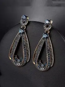 1Pair Vintage Teardrop Dangle Earrings - Elegant Jewelry Accessory with Embedded Cubic Zirconia, Perfect for Women's Casual Attire, Special Occasions and Gift Giving, High Quality Earrings