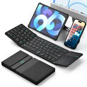 Nillkin Cube Pocket Foldable Bluetooth Keyboard 3-Fold Design 64-Key Layout Touchpad for iPad iPhone Android Tablet Laptop Rechargeable Compact Travel Digital