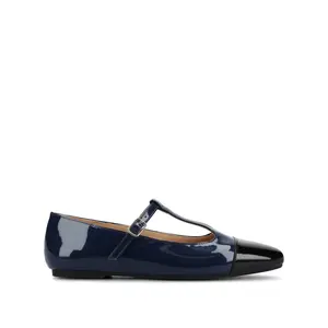 THEAH T-STRAP BALLET FLATS - Patent Navy