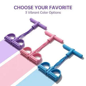 Multifunction Tension Rope, 4-Tube Elastic Yoga PedalPullerResistance Band, Stirrup Puller For Exercise,ExerciseResistance Band, Natural Latex Tension RopeFitnessEquipment, For Abdomen/Waist/Arm/Leg3SKStretchingSlimming Training, For Yoga, Pilates, Dance