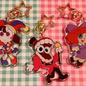 TADC 2.5" Acrylic Charms | Pomni Ragatha Caine Clear Epoxy Keychains | Digital Circus