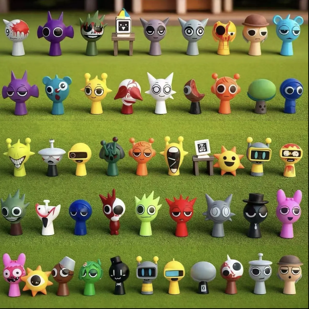 Sprunki Action Figures Collector Set - Music Game Collectible Dolls with Whimsical Art Style, Ideal Gifts for Adults, Perfect for Car & Desktop Decor (Toys & Hobbies Specialty DIY Supplies)
