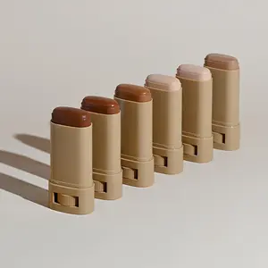 Serum-Boosted Skin Tint Makeup, #1 Foundation Stick Concealer with a Puff, Solid Tinted Moisturizer Serum, Smooth-Gliding Texture, Long-Lasting Hydration, Compact Travel-Friendly, Suitable for All Skin Types,summervibes