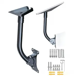 Adjustable 2-Way Wall & Roof Mount Kit for Gen 3 Gen 4 4X Standard Dish, Heavy Duty 360° Adjustable Mounting Bracket for Concrete & Wood Surfaces