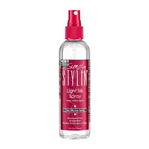 Simply Stylin' Silk Spray - Frizz Control & Heat Protectant for Glossy Hair | Pure Silicone Hair Heat Shield | Fresh Scent | Wig-Friendly 4oz