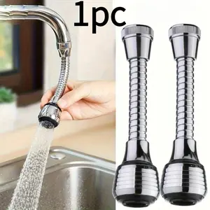 1-piece heavy-duty faucet extender, Faucet Aerator Extension, Faucet sprayer attachment, high-pressure spray head, 2 modes, water-saving and anti-freezing, installation-free design, suitable for kitchen and bathroom sinks, rust-proof spray head enhancer