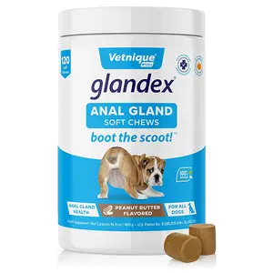 Glandex Soft Chews for Dogs with Pumpkin Probiotics Digestive Enzymes and Fiber Support Boot the Scoot Anal Gland Support Supplement