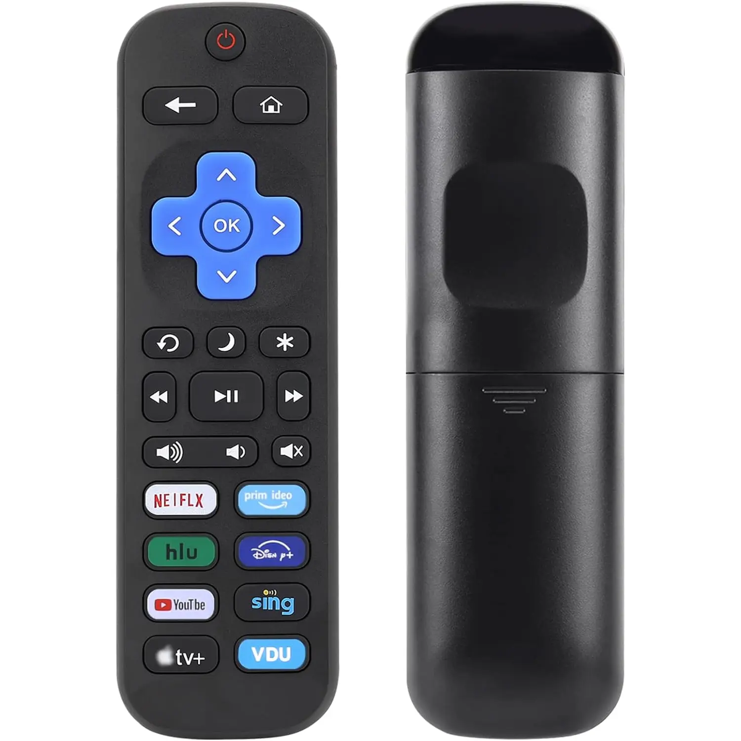 Remote Control Replacement for Roku Smart TVs, Compatible with TCL Roku/Hisense Roku/Onn Roku/Sharp Roku/Element Roku/Westinghouse Roku/Philips Roku Smart TVs (Not for Roku Stick and Box)
