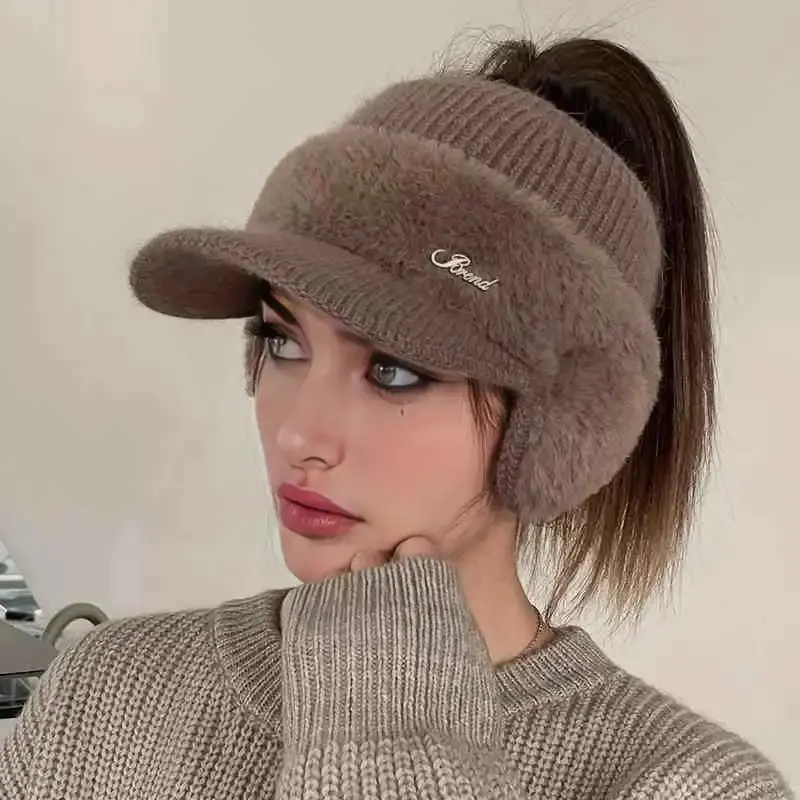 [4 Colors Available] Women's Student Outdoor Hat, Breathable Comfortable Simple Warm Autumn Winter Baseball Cap, Suitable for Outdoor Sports Leisure Street Wear Various Occasions