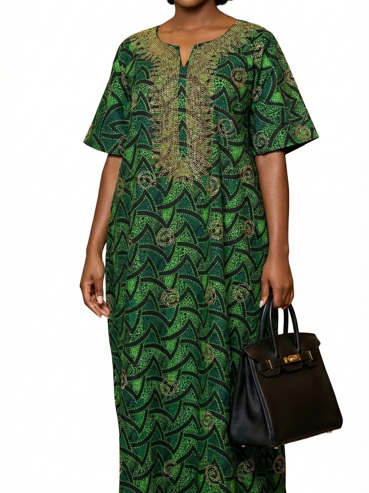 stoned kaftan traditional ankara african cloth