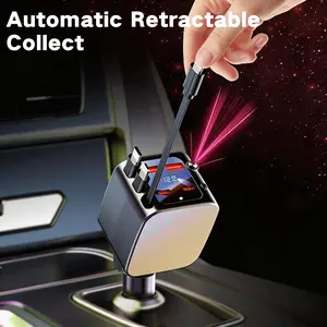 7-in-1 Ultimate Car Charger! Level up yourdrive with 60W Starlight projection, retractablecables for zero mess, and 3.1A fast charging.Real-time voltage monitoring keeps your ridesafe. Must-have car gadget for 2026