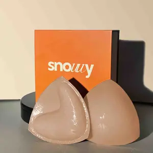 Snouuy Sticky Bra Inserts, Lifts & Enhances by 2 Cup Sizes Instantly, Double-Sided Reusable Bra Liner, Self Adhesive Triangle Breast Pads suitable for dates, weddings, bikinis, and dresses Womenswear Bridal Lift Inserts for Bras Everyday Traditional