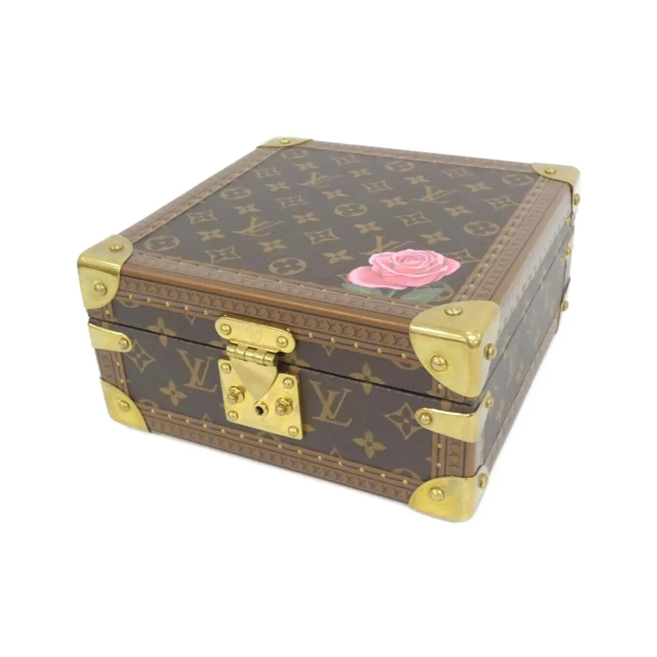 Pre-owned Louis Vuitton Canvas Small Leather Goods Monogram Jewelry Case