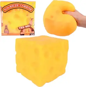 Soft Cheese Block Toy,Giant Squishy Cheese Block,Stress Relief Squeeze Toy for Play and Relaxation Soft Texture