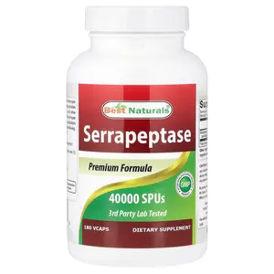 Best Naturals Serrapeptase, 40,000 SPUs, 180 VCaps