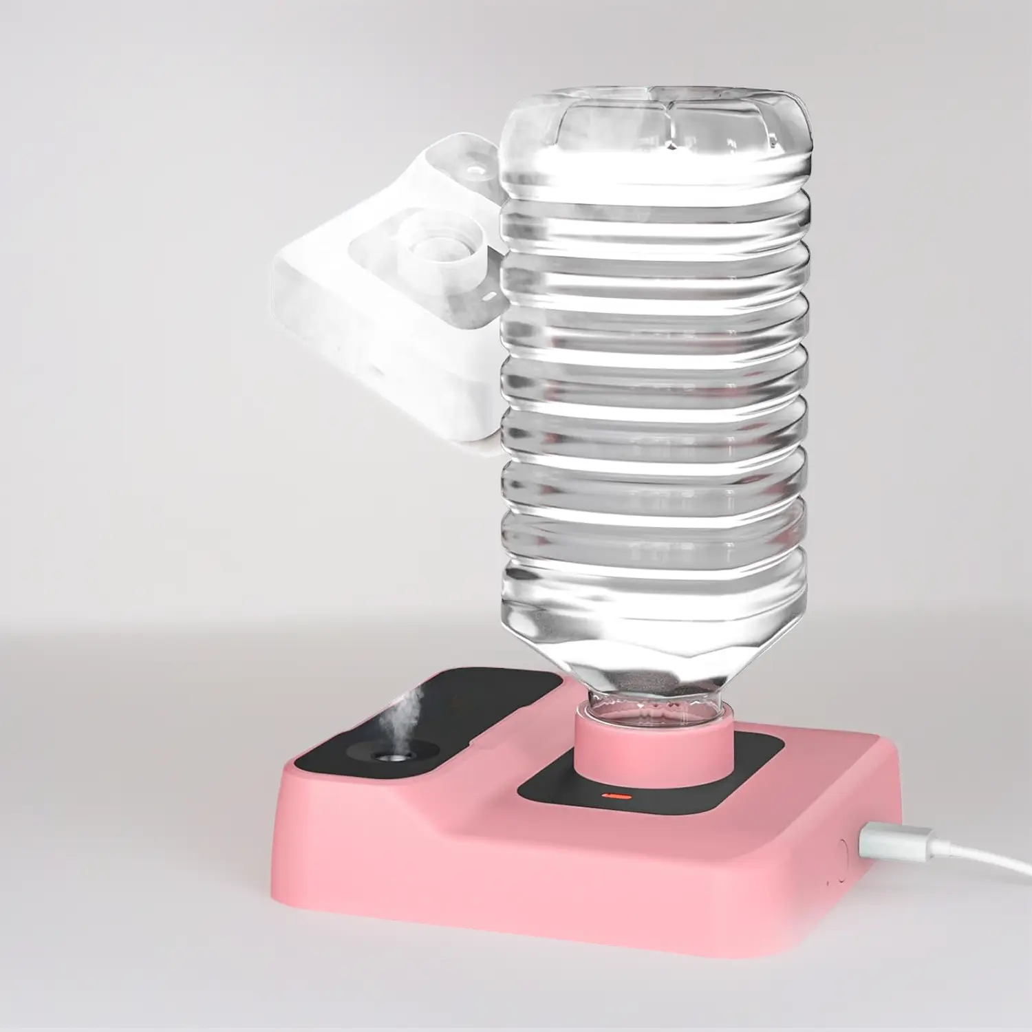 Pink Travel Mini Cool Mist Humidifier - Portable Quiet Desk/Bedside Unit with Auto Shut-Off, Nightlight & Storage Bag for Office, Bedroom Indoor Use, Cool Mist Humidifiers, Desk Humidifiers For Office