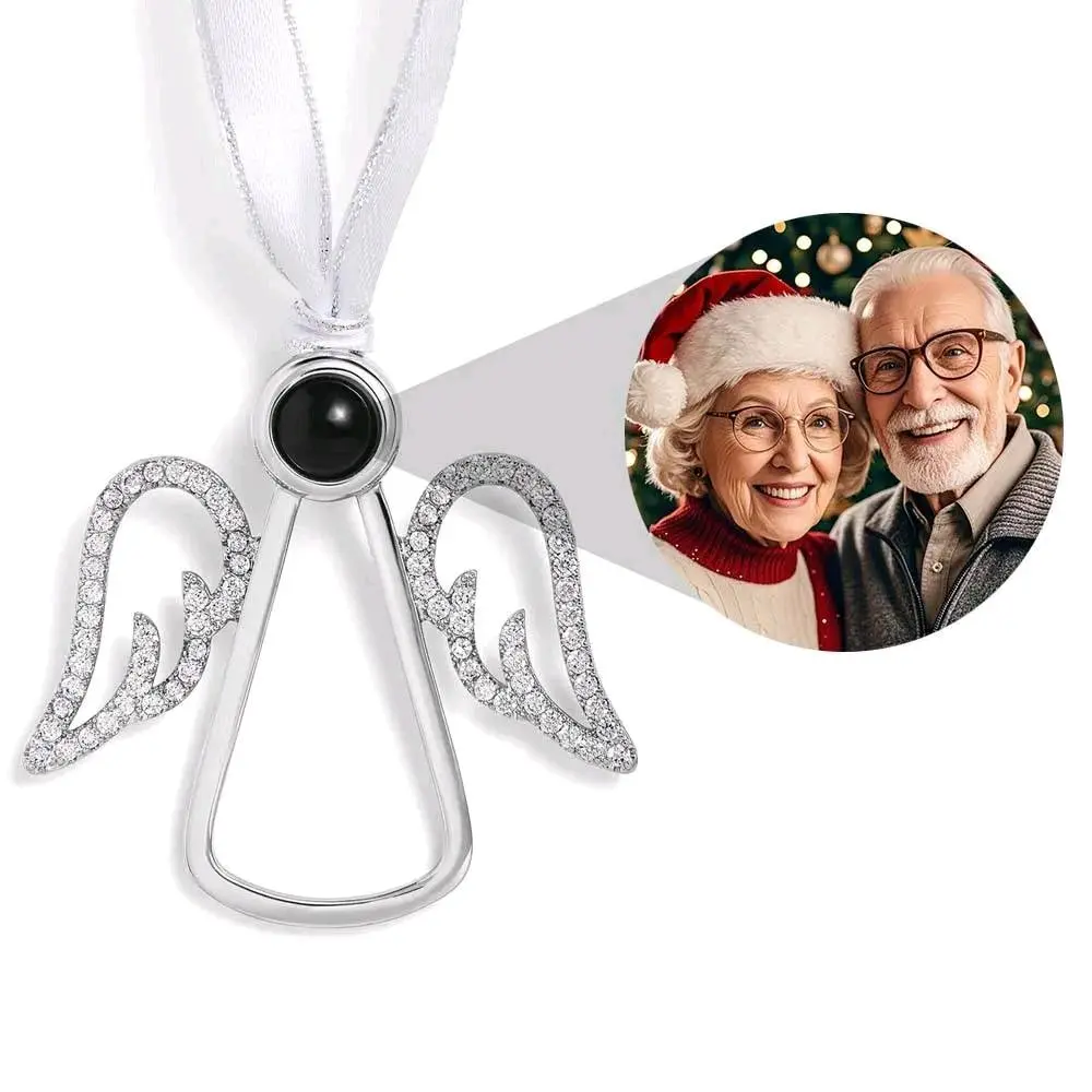 Personalized Angel Projection Custom Photo Christmas Ornament Personalized Angel Projection Custom Photo Christmas Ornament