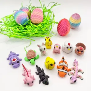 3D Printed Eggs with Animal Toys