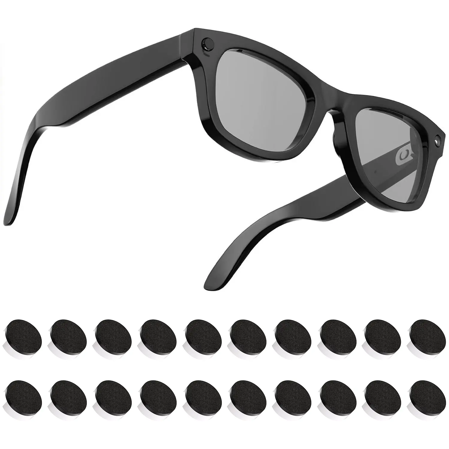 20PCS Low Adhesive Reusable LED Blocker Stickers - Wearable Accessory for Ray-Ban Meta Gen2 Wayfarer, Skyler, Headliner, Oakley Meta HSTN Smart Glasses Blackout Light Covers (Fixes Display Glare)