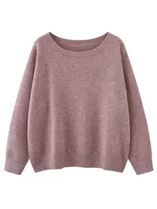 Women's Casual Knitted Sweater, Basic Long Sleeve Drop Shoulder Design Knitwear, Fall & Winter Fashion, Comfortable Fit, Perfect for Daily Wear
