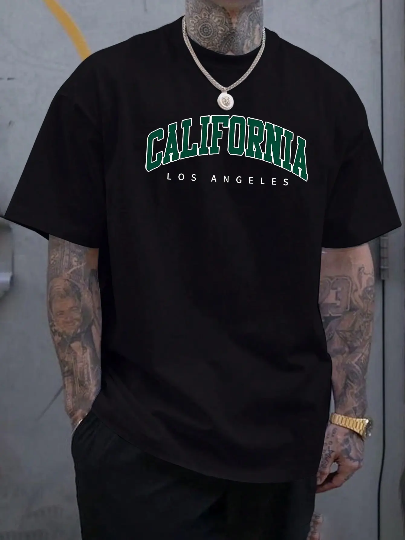 CALIFORNIA Print Tee Shirt, Tees for Men, Casual Short Sleeve T-Shirt for Summer