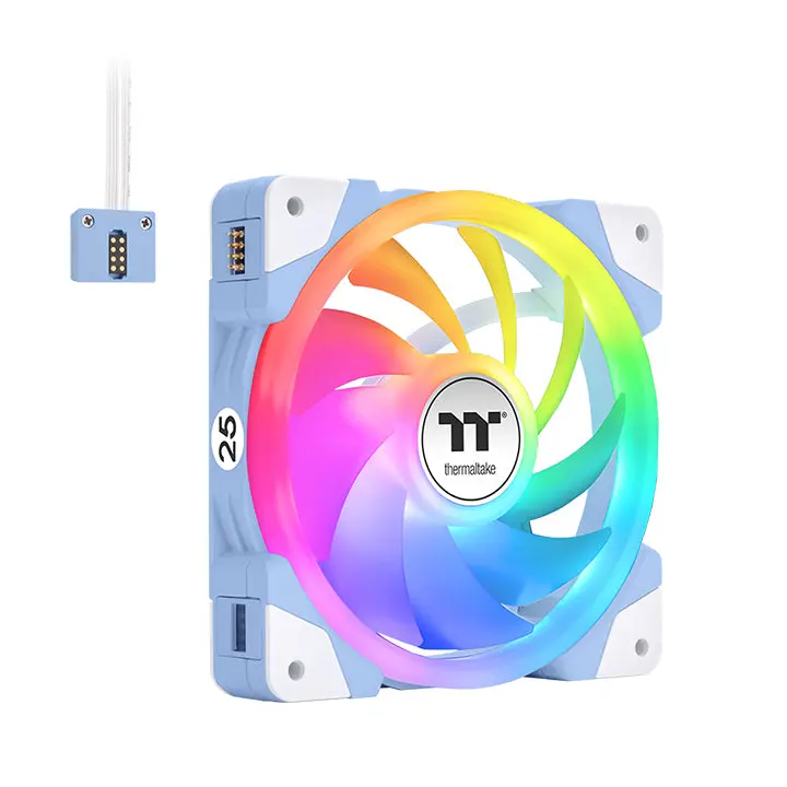 SWAFAN EX14 ARGB Sync CPU Cooling Fan, Hydrangea Blue TT Premium Edition (3-Fan Pack), Cpu Fan