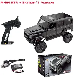 MN 1:12 Scale 4WD 2.4G Radio Remote Control Big G 500 RC Car Rock Crawler Off Road Truck RTR Black R/C
