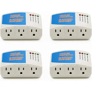 Surge Protector  Appliance,3 Outlet Power Surge Protector,  Protector Brownout Surge Refrigerator 1875 Watts,120V 15A(4Pack)
