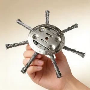 6-Inch Steel Wire Weed Brush  Head – Powerful Cleaning for Moss, Grass & Rust on Patios, Stone Joints & Driveways blade