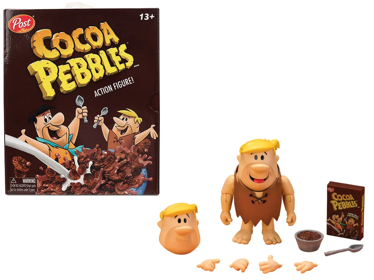 Jada 6" The Flintstones - Post Cocoa Pebbles - Moveable Figure with Accessories and Alternate Head and Hands #35980