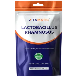 Vitamatic Lactobacillus Rhamnosus Probiotic Powder 100 Gram 3.5 Oz 100 Servings Digestive Health Support Dietary Supplement