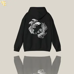 Chibi x Betta Fish Hoodie "Shinyuu" Anime Inspired Womens Mens Unisex Clothing Gojo Geto JJK Casual Crewneck Graphic Menswear Cotton Fabric